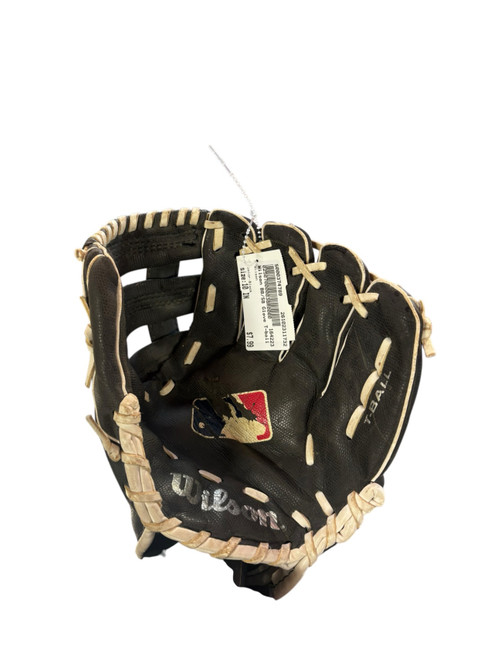 Vist Large View of Product Image Which is Used Wilson BB/SB Glove T-ball Black 10"