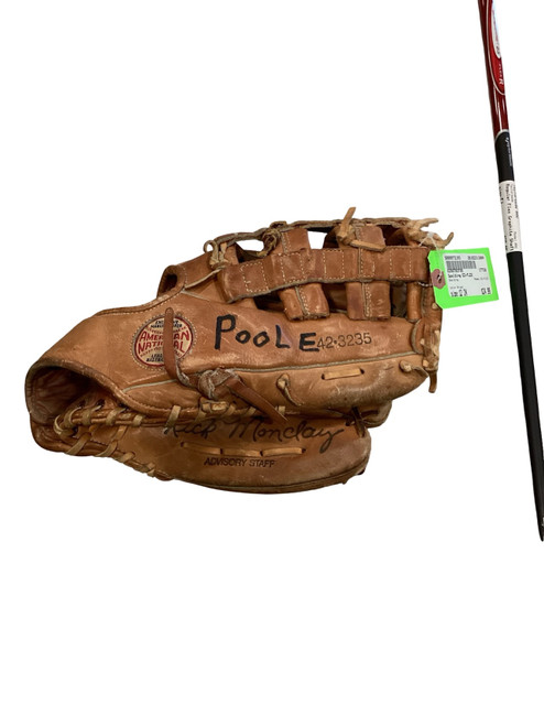 Vist Large View of Product Image Which is Used Spalding EZ-FLEX BB/SB Glove RH Throw Brown 12"
