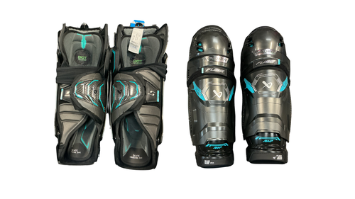 Vist Large View of Product Image Which is Used Bauer SUPREME FUSE S26 Senior Shin Guards Black 15"