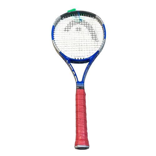 Vist Large View of Product Image Which is Used Head BLACK RACQUET Adult Tennis Racquet Royal Blue 4 1/4"