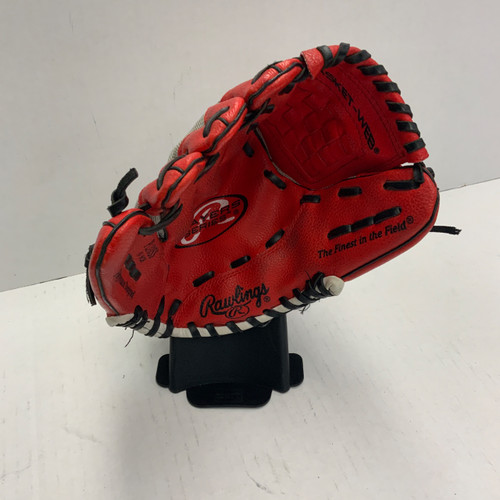 Vist Large View of Product Image Which is Used Rawlings PL10SS BB/SB Glove LH Throw Red 10"