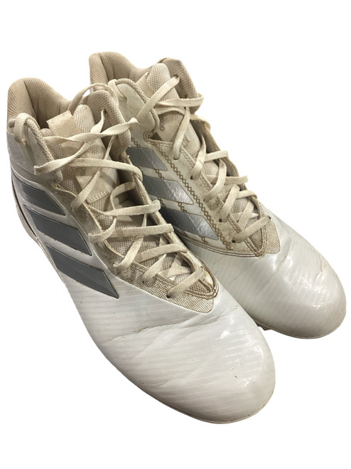 Vist Large View of Product Image Which is Used Adidas Adult FB Cleats White Senior 11.5