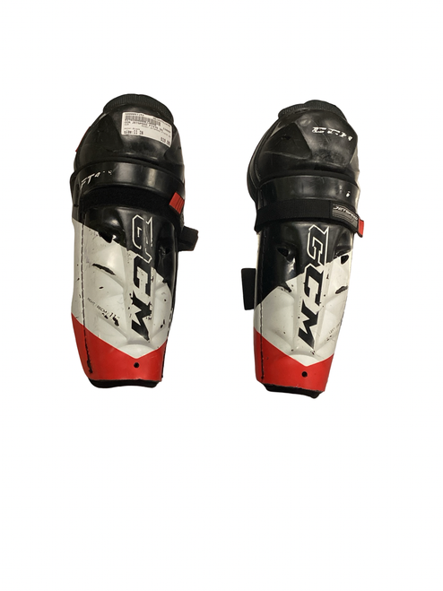 Vist Large View of Product Image Which is Used CCM JETSPEED FT475 SG Junior Shin Guards Black 11"