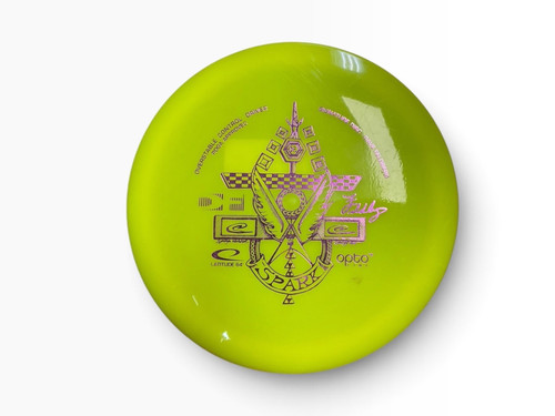 Vist Large View of Product Image Which is Used Latitude 64 OPTO SPARK Disc Golf Driver Yellow 173g
