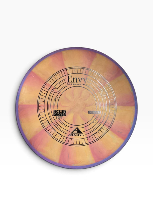 Vist Large View of Product Image Which is Used Axiom COSMIC ELECTRON SOFT ENVY Disc Golf Putter Purple 174g