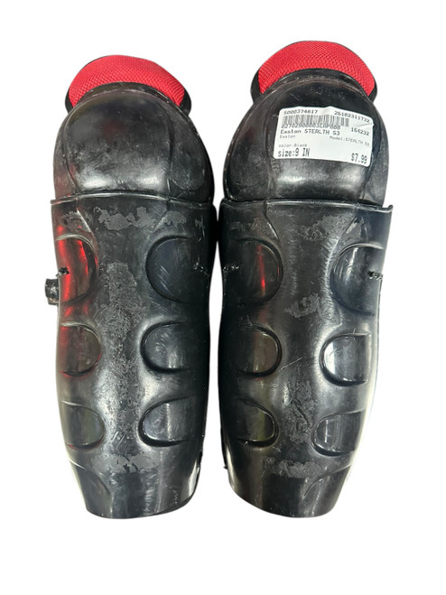 Vist Large View of Product Image Which is Used Easton STEALTH S3 Junior Shin Guards Black 9"