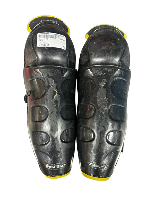 Vist Large View of Product Image Which is Used Easton RS Junior Shin Guards Black 10"