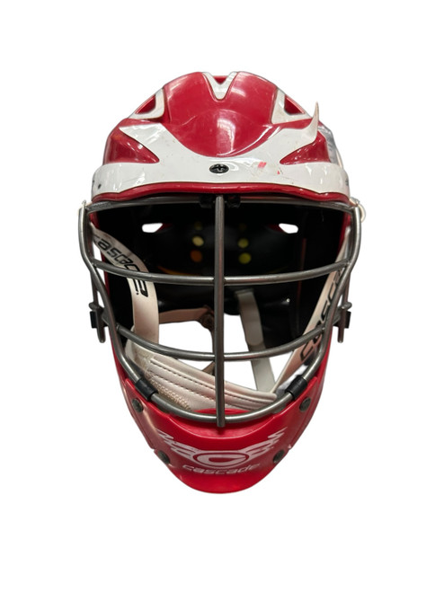 Vist Large View of Product Image Which is Used Cascade CSR Lacrosse Helmet Red LG