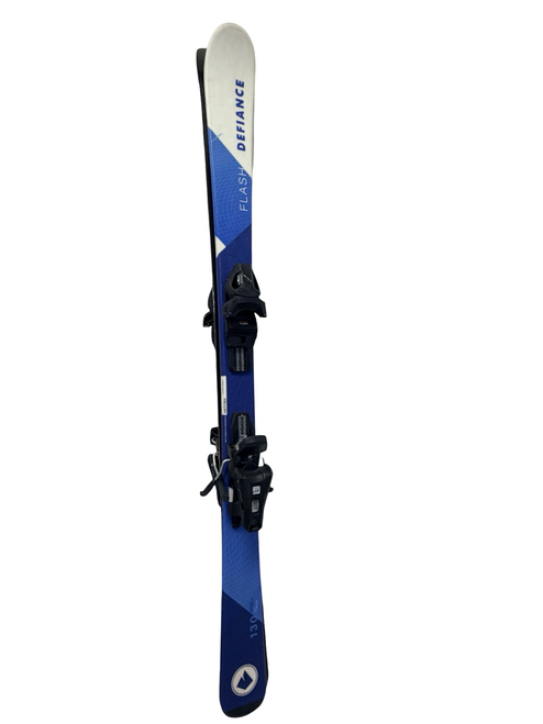 Vist Large View of Product Image Which is Used FLASH DEFIANCE 130 cm Snow Skis w/ JRS 7.5 CA Bindings