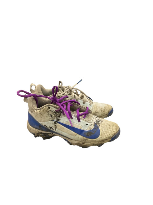 Vist Large View of Product Image Which is Used Nike FASTFLEX BB/SB Cleats Clear And Royal Blue Junior 04