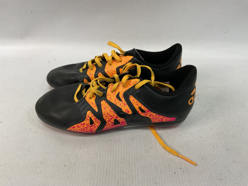 Vist Large View of Product Image Which is Used Adidas Soccer Cleats Black And Orange Junior 02