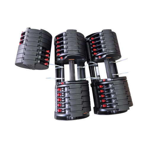 Vist Large View of Product Image Which is Used RepFitness QUICK DRAW ADJ 60LB PAIR Adj Dumbbells 5-60 LB