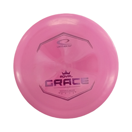 Vist Large View of Product Image Which is Used Latitude 64 ROYAL GRAND GRACE Disc Golf Driver Pink 174g