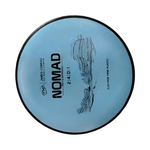 Vist Large View of Product Image Which is Used MVP JAMES CONRAD ELECTRON NOMAD FIRM Disc Golf Putter Royal Blue 177g