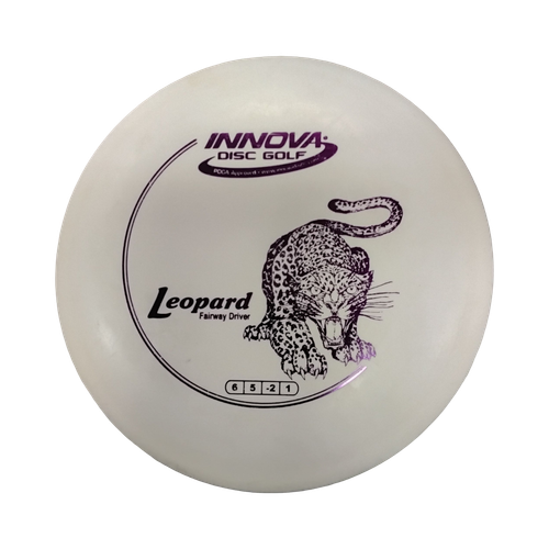 Vist Large View of Product Image Which is Used Innova DX LEOPARD Disc Golf Driver White 150g