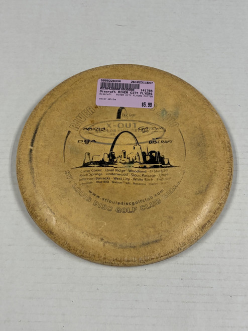 Vist Large View of Product Image Which is Used Discraft RIVER CITY FLYERS PUTTER Disc Golf Putter White