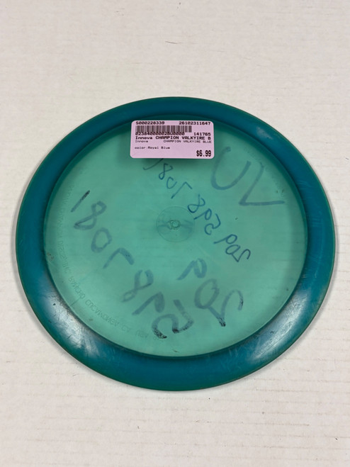 Vist Large View of Product Image Which is Used Innova CHAMPION VALKYIRE BLUE Disc Golf Driver Royal Blue