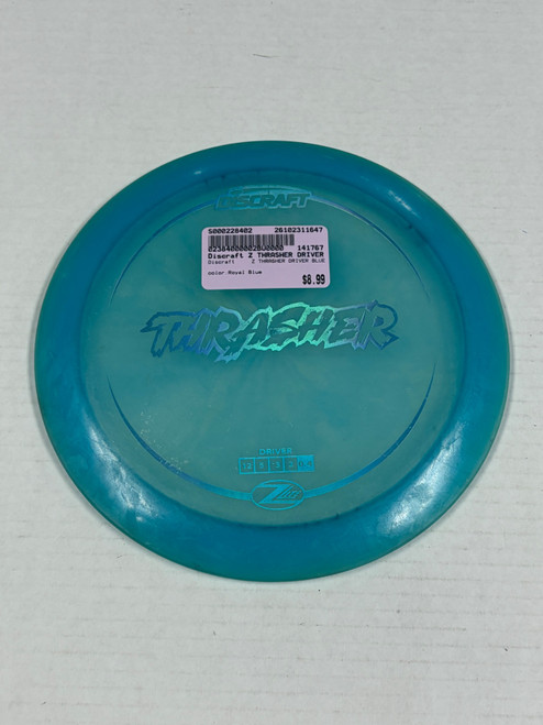 Vist Large View of Product Image Which is Used Discraft Z THRASHER DRIVER BLUE Disc Golf Driver Royal Blue