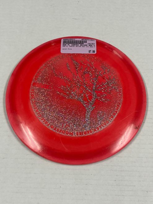 Vist Large View of Product Image Which is Used DGA PL VORTEX DRIVER RED CVS 2024 PINK Disc Golf Driver Pink