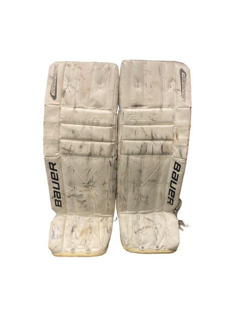 Vist Large View of Product Image Which is Used Bauer R2000 Goalie Leg Pads Senior White 34"