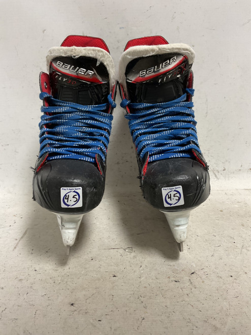 Vist Large View of Product Image Which is Used Bauer VAPOR FLY30 Intermediate Hockey Skate White/Black/Red Intermediate 4.5
