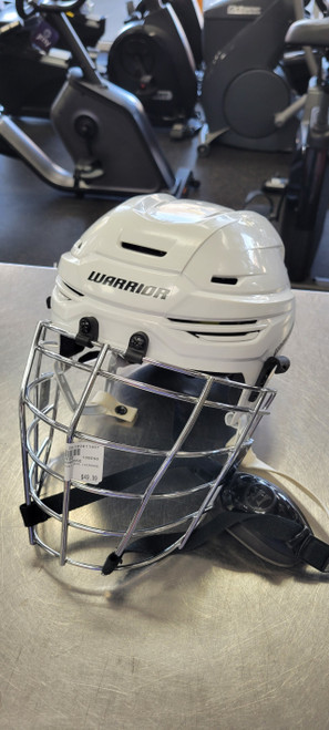 Vist Large View of Product Image Which is Used Warrior BOX LACROSSE Lacrosse Helmet White MD