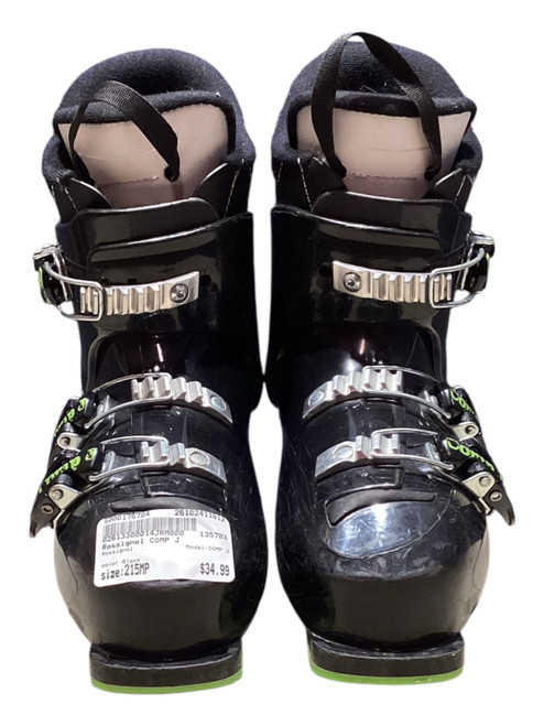 Vist Large View of Product Image Which is Used Rossignol COMP J Boys DH Ski Boot Black 215 MP - J03