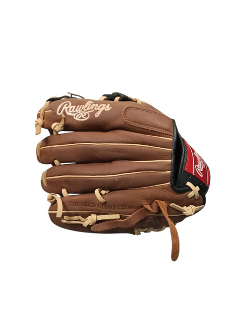 Vist Large View of Product Image Which is Used Rawlings PREMIUM SEIRES BB/SB Glove RH Throw Brown 11 1/4"