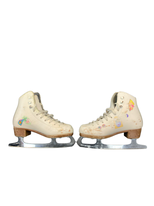 Vist Large View of Product Image Which is Used Riedell Girls Figure Skate White Youth 12.0