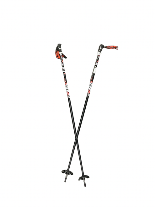 Vist Large View of Product Image Which is Used Atomic 130CM Mens DH Ski Pole Black And Red 130 cm / 52 in