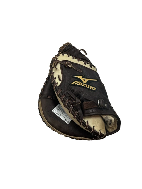 Vist Large View of Product Image Which is Used Mizuno GXC93 LHT MITT BB/SB Catchers LH Throw Chocolate And Almond 33 1/2"