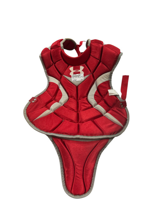 Vist Large View of Product Image Which is Used Under Armour UACP2-SRVS ADULT CHEST Catchers Chest Protector Red Adult