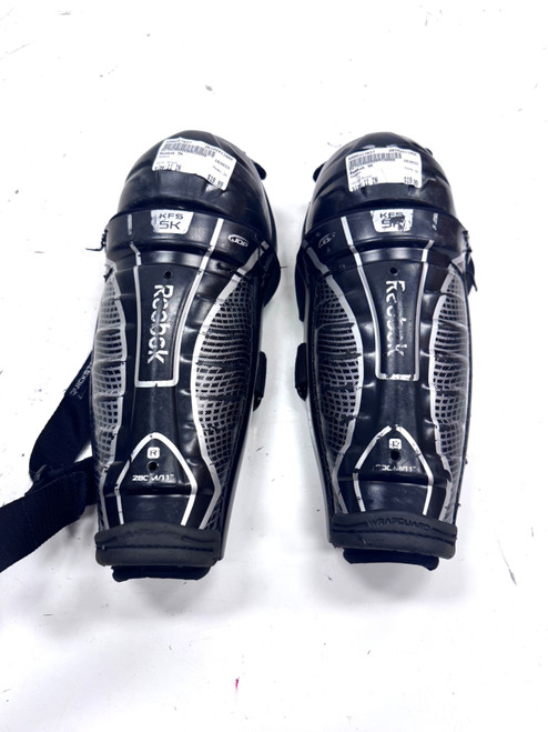 Vist Large View of Product Image Which is Used Reebok 5K Junior Shin Guards Black 11"