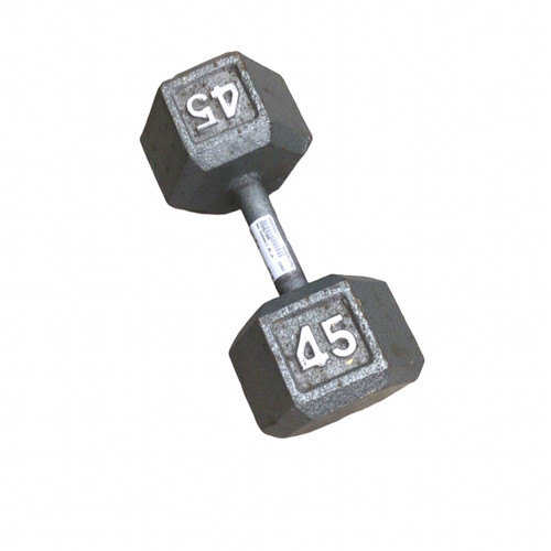 Vist Large View of Product Image Which is Used Hex Dumbbell (Each) 45 lb