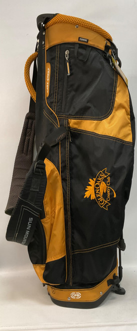Vist Large View of Product Image Which is Used Sun Mountain CFB Mens Stand Bag Black And Orange