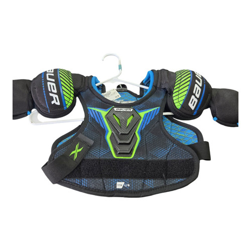 Vist Large View of Product Image Which is Used Bauer YT HOCKEY SHOULDER PADS Youth Shoulder Pads LG