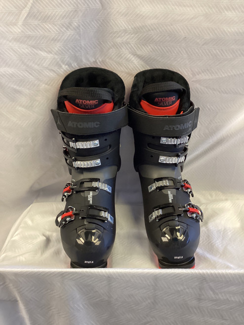 Vist Large View of Product Image Which is Used Atomic HAWX 100 MAGNA Mens DH Ski Boot Black 275 MP - M09.5 - W10.5 Black and Red.