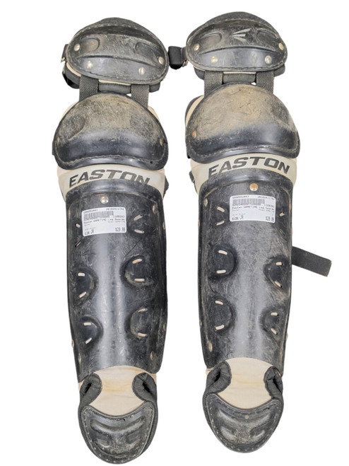 Vist Large View of Product Image Which is Used Easton Junior Catchers Leg Guards Black