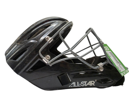Vist Large View of Product Image Which is Used All-Star MVP2510-1 Catchers Helmet with Mask Black Small