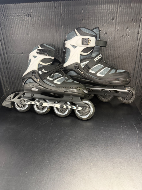 Vist Large View of Product Image Which is Used NYCTUS Senior Rec Fitness Skates Black Adjustable