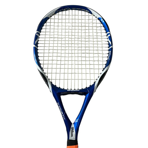 Vist Large View of Product Image Which is Used Wilson K FOUR FX Adult Tennis Racquet Royal Blue 4 1/2"