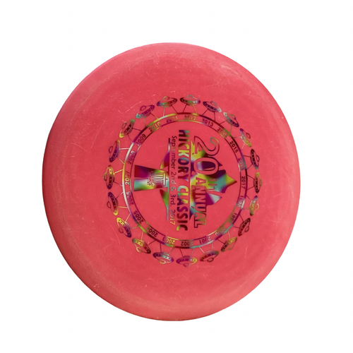 Vist Large View of Product Image Which is Used Innova HICKORY CLASSIC ROC Disc Golf Mid Range Red