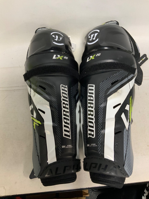 Vist Large View of Product Image Which is Used Warrior ALPHA LX20 Senior Shin Guards Black 14"