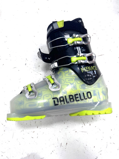 Vist Large View of Product Image Which is Used Dalbello MENACE Boys DH Ski Boot Green 245 MP - M06.5 - W07.5
