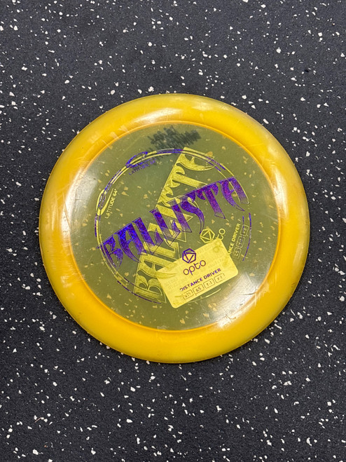 Vist Large View of Product Image Which is Used Latitude 64 OPTO BALLISTA Disc Golf Driver Gold