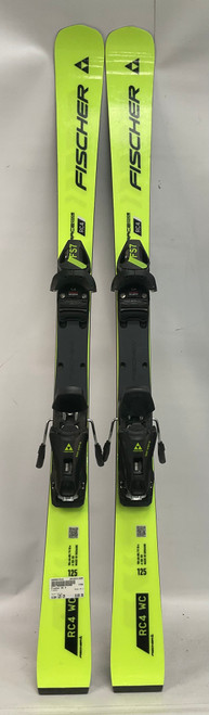 Vist Large View of Product Image Which is Used Fischer RC 4 Boys DH Ski/Binding Yellow 125 cm