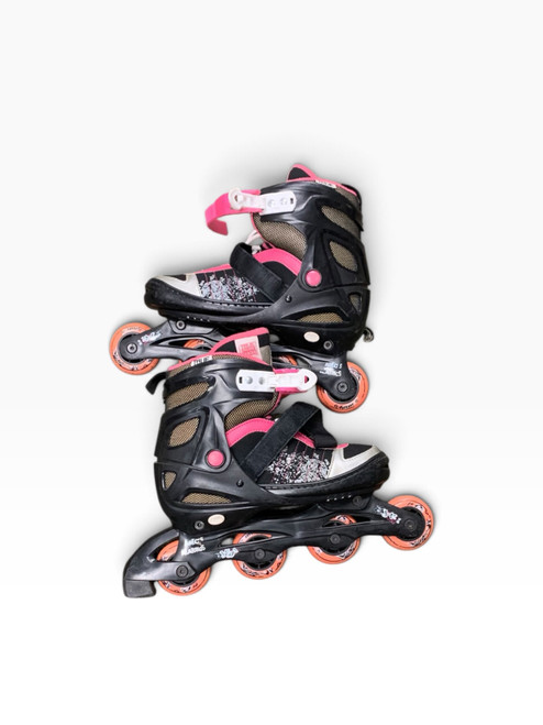 Vist Large View of Product Image Which is Used True INLINE SKATES Junior Rec Fitness Skates Black Adjustable