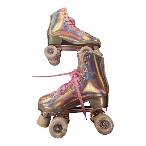 Vist Large View of Product Image Which is Used Impala ROLLER SKATES Senior Roller Quad Skates Pink Senior 8