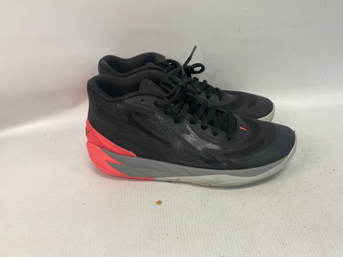 Vist Large View of Product Image Which is Used Puma Basketball Shoes M Black And Pink Senior 8.5
