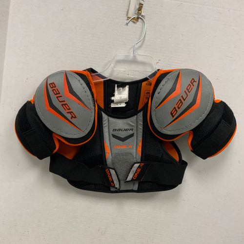 Vist Large View of Product Image Which is Used Bauer ONE.4 Youth Shoulder Pads LG